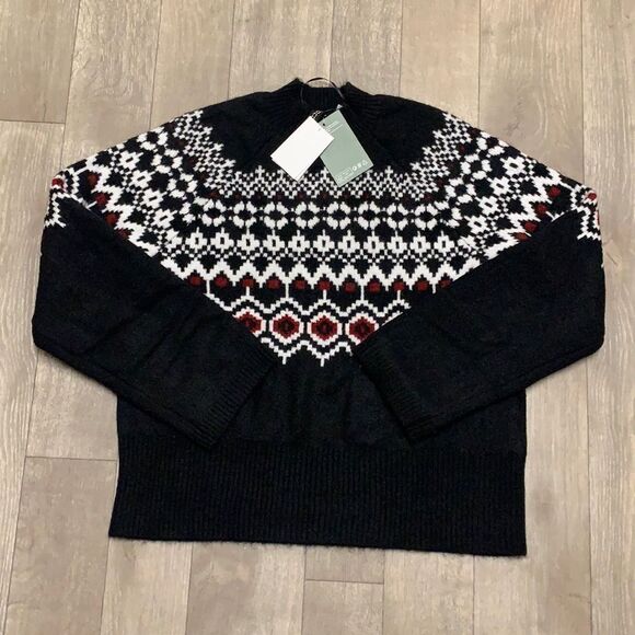 Womens‎ Nwt H&M Divided Jacquard Wool Blend Crewneck Sweater - Picture 1 of 6